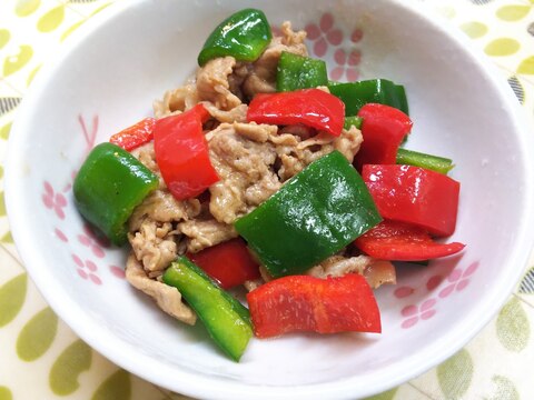 豚こまとピーマンの焼肉のたれ炒め